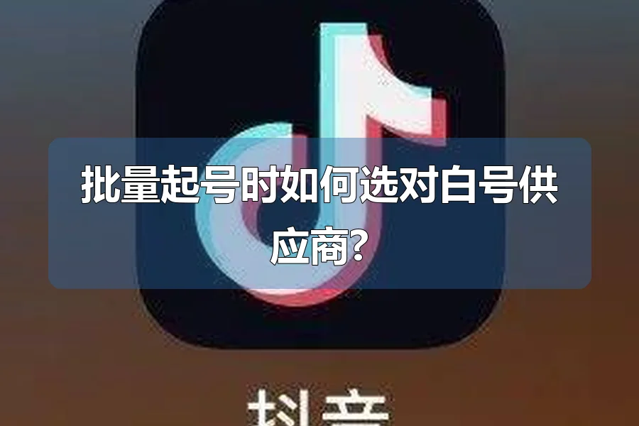 批量起号时如何选对白号供应商?
